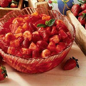 Strawberry-Glazed水果沙拉