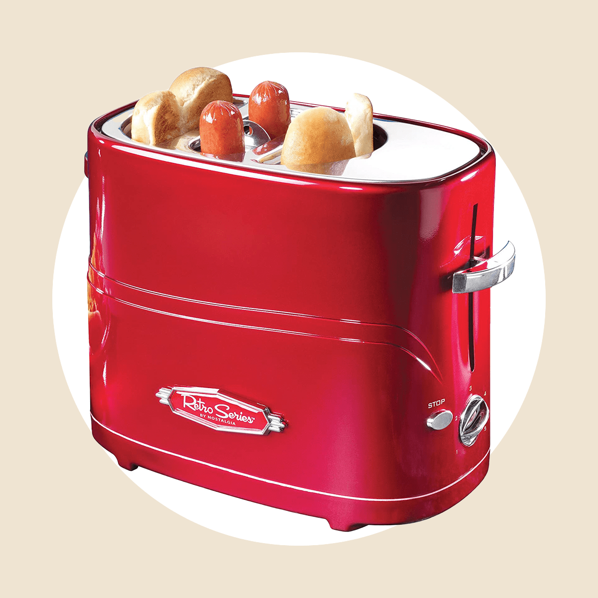 怀旧热狗烤面包机通过亚马逊
