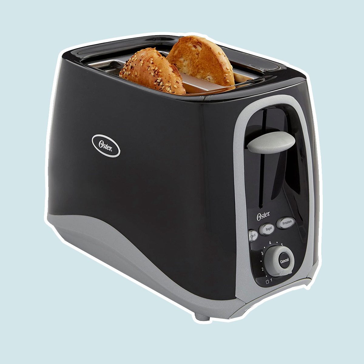 便宜的小厨房电器Oster 2切片烤面包机黑色